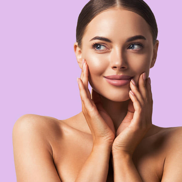 Woman with a tanned face